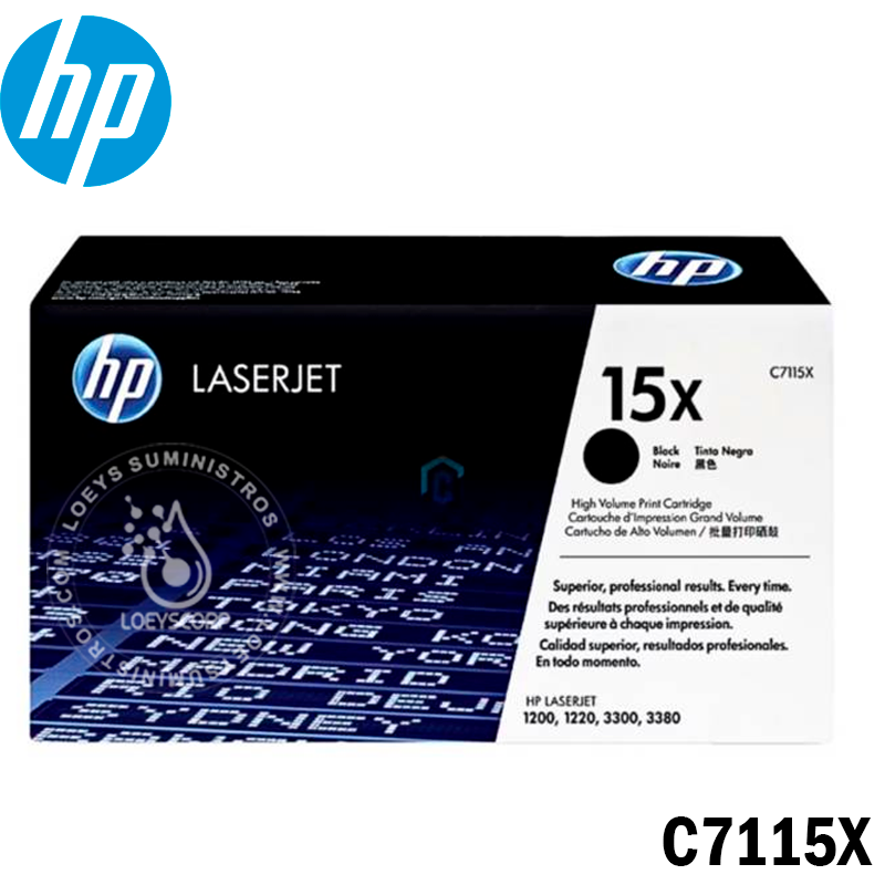 TONER HP 15X (C7115X) NEGRO 3,500 PAG