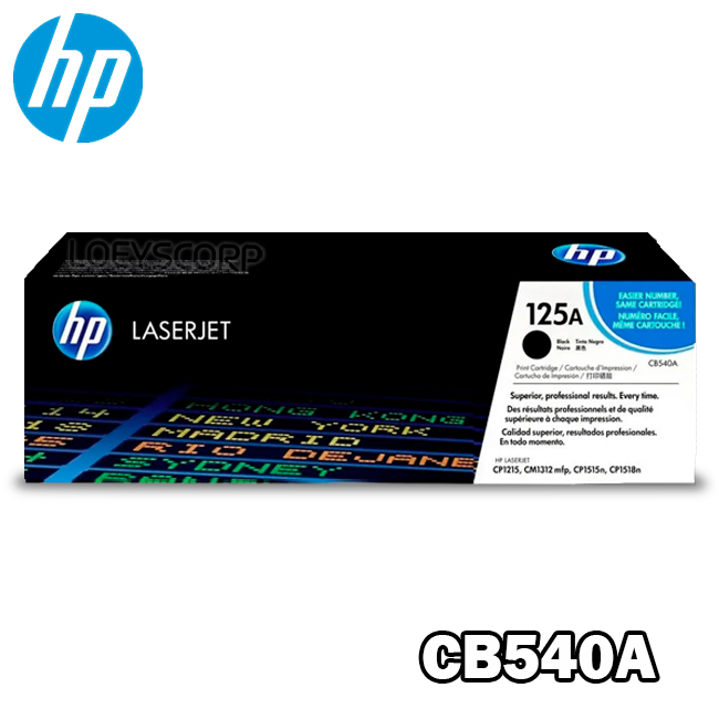 TONER HP CB540A 125A NEGRO L.J. 12151515 2,200 PAG.