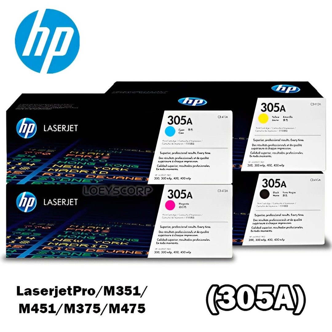 TONER HP CE412A PARA IMPRESORA 305A KIT COMPLETO COLORES