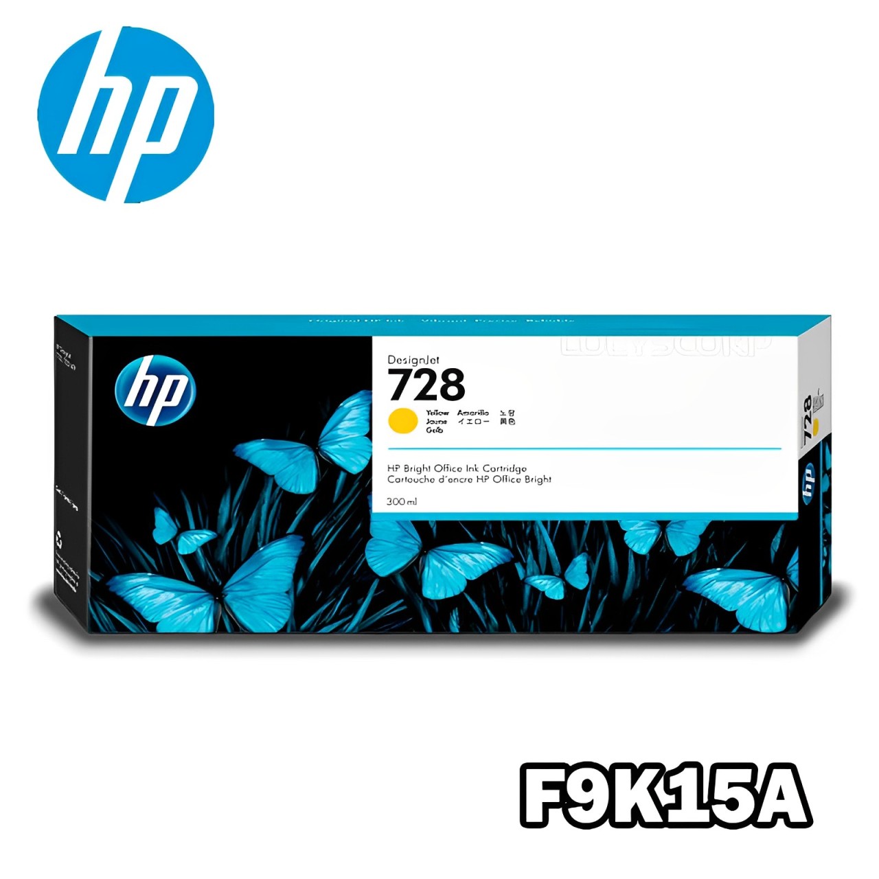 TINTA HP 728 F9K15A 300ML YELLOW T730, T830 MFP