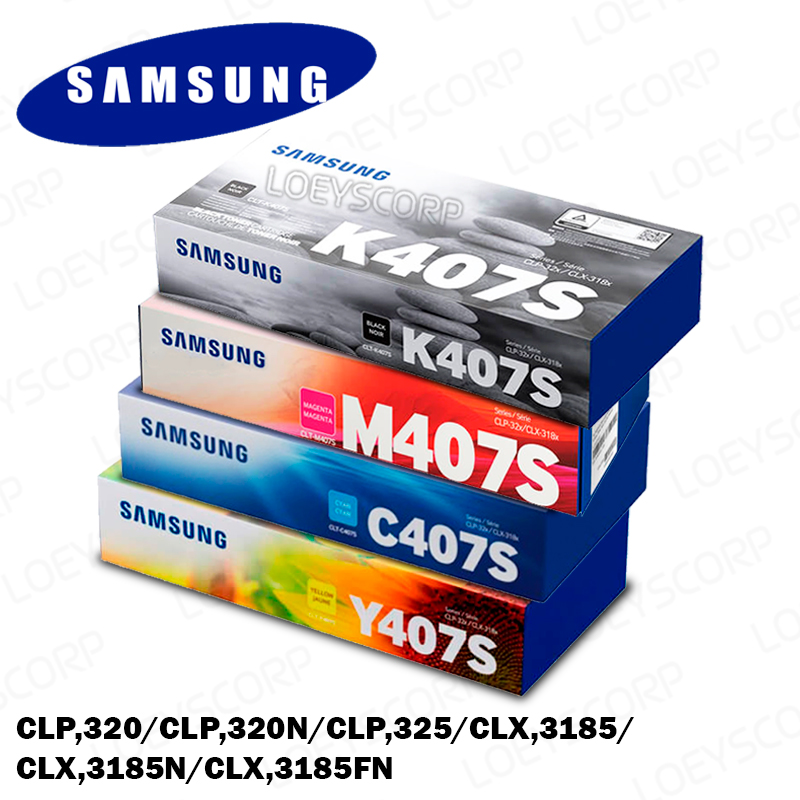 TONER SAMSUNG CLT-M407S PARA IMPRESORA CLP-320 KIT COMPLETO COLORES