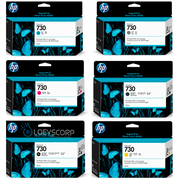 TINTA 730 130ML JUEGO COMPLETO COLORES