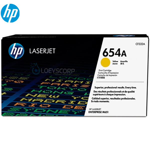 TONER HP 654A YELLOW CF332A M651dn