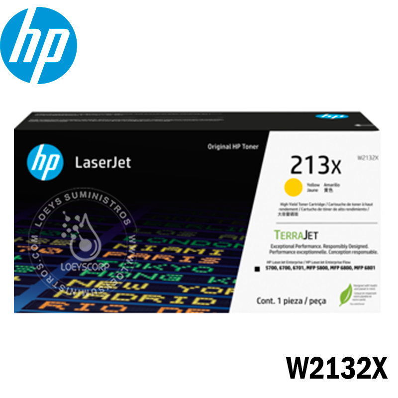 TONER HP 213X (W2132X) AMARILLO 6, 000 PAG