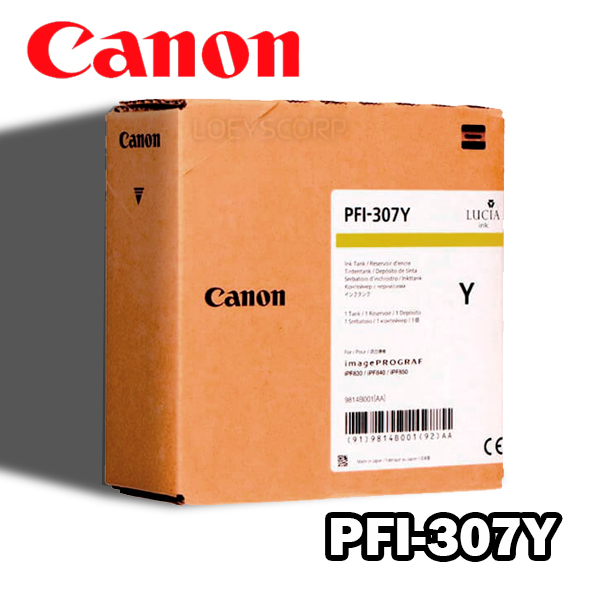 TINTA CANON PFI-307Y YELLOW IPF830 IPF840 IPF850 330ML