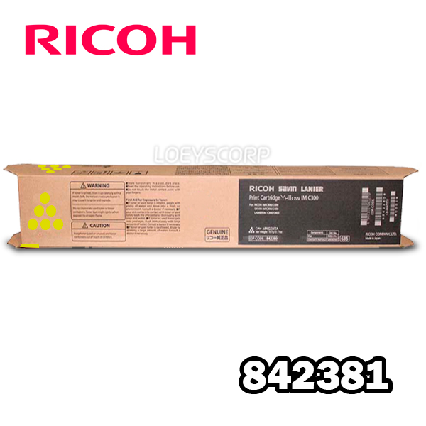 TONER RICOH IM C300C400 (842381) YELLOW 6,000 PAG.