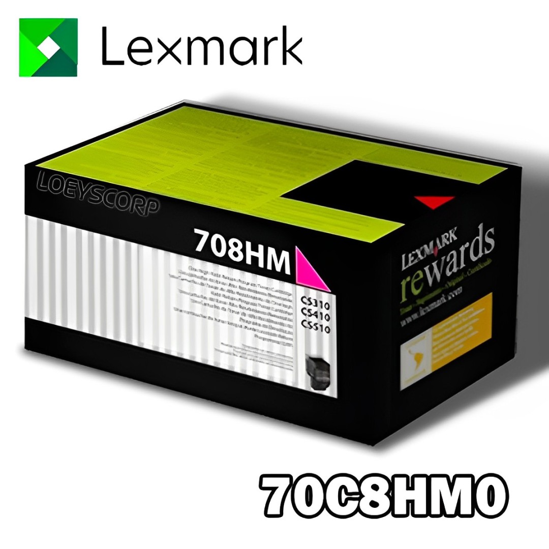 TONER LEXMARK 70C8HM0 CS510DE, CS310DN MAGENTA 3,000 PAG.