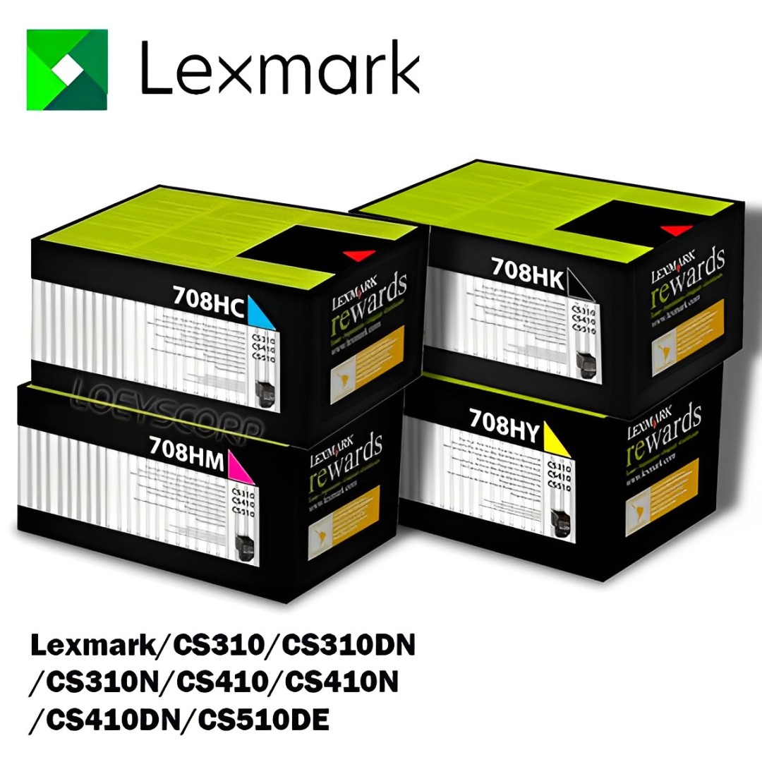 TONER LEXMARK 70C8HM0 PARA CS510DE KIT COMPLETO COLORES