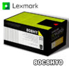 TONER LEXMARK 80C8HY0 CX510DE, CX510DNE, CX510DTHE YELLOW 3,000 PAG.