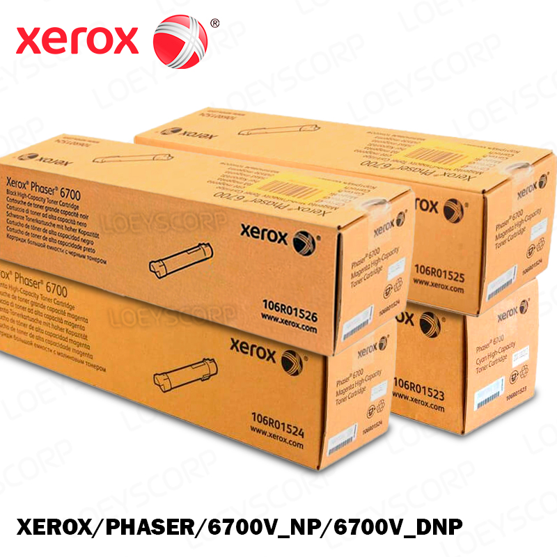 TONER XEROX 106R01524 PARA IMPRESORA PHASER 6700V KIT COMPLETO COLORES