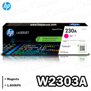 ▷CARTUCHO HP 230A (W2303A) MAGENTA MFP 4303 ORIGINAL