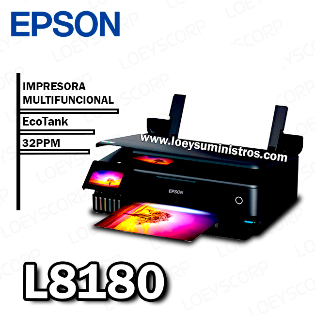 Impresora Multifuncional EPSON L8180 EcoTank T555 32PPM Original