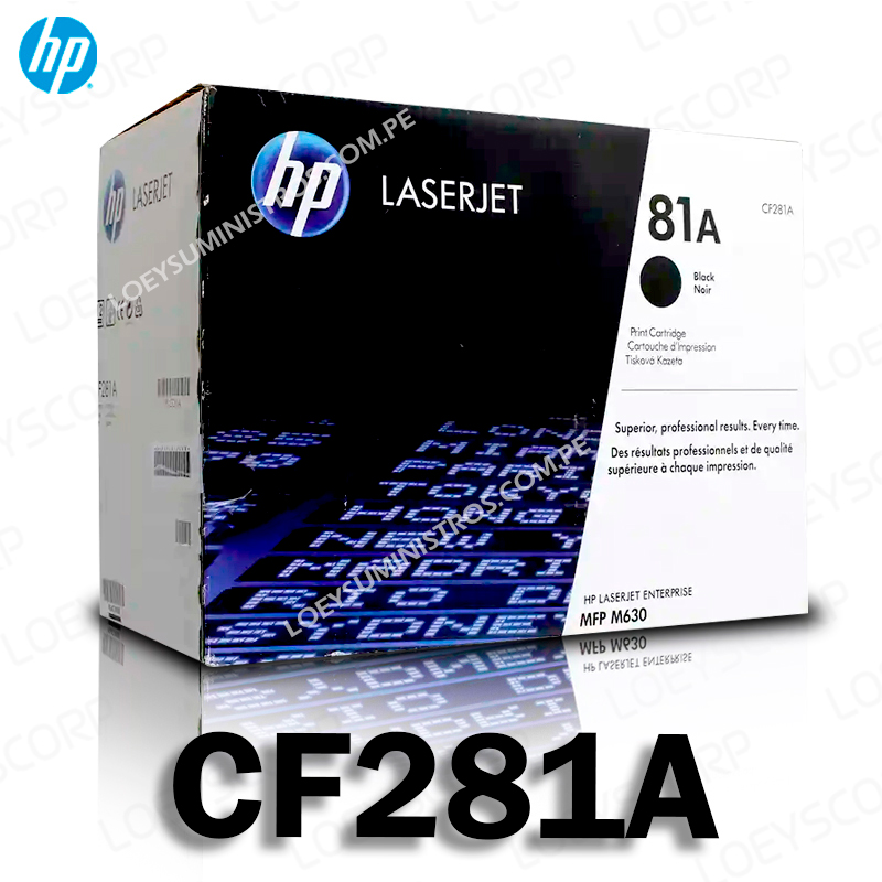 TONER HP 81A (CF281A) LASERJET M630 NEGRO ORIGINAL
